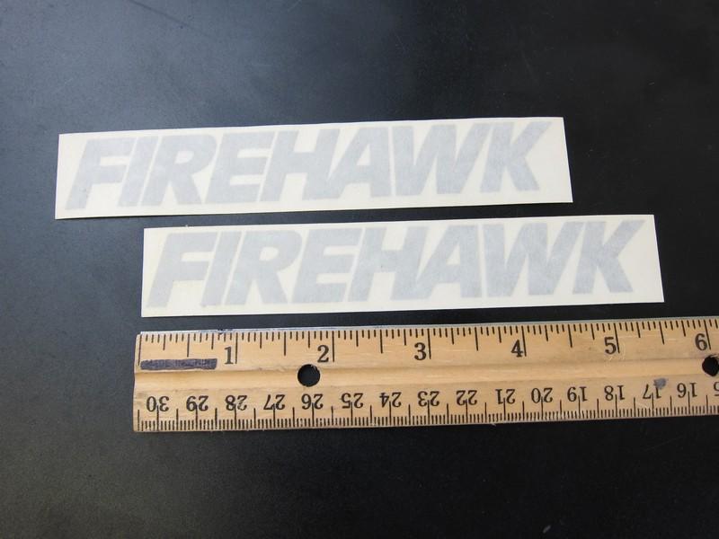 Firehawk original slp 1991-92 pontiac firebird silver decal sticker emblem nos