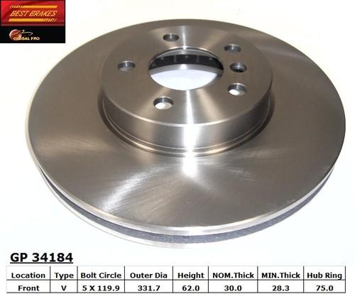 Best brakes usa gp34184 front brake rotor/disc-disc brake rotor