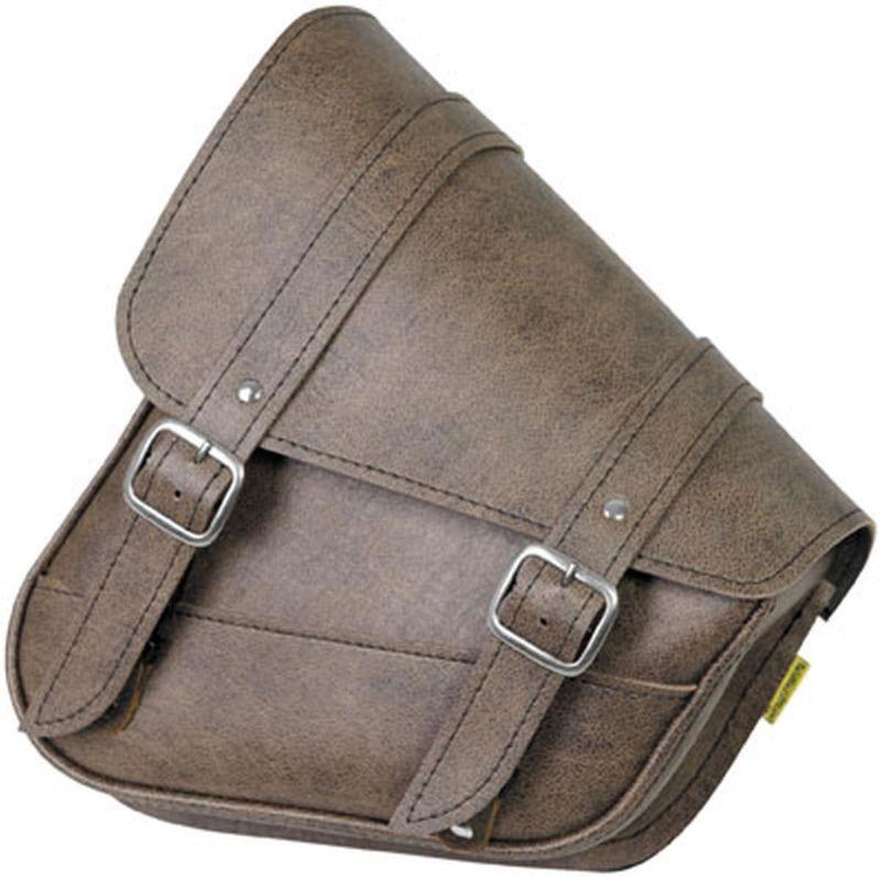 Willie & max revolution universal swingarm saddlebags,left brown,10.5x11.5x4.5