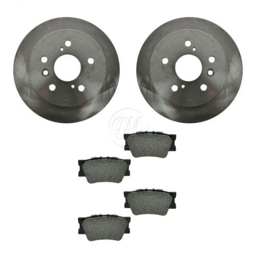 Es350 camry hybrid avalon rear metallic brake pads & 2 disc rotors set kit