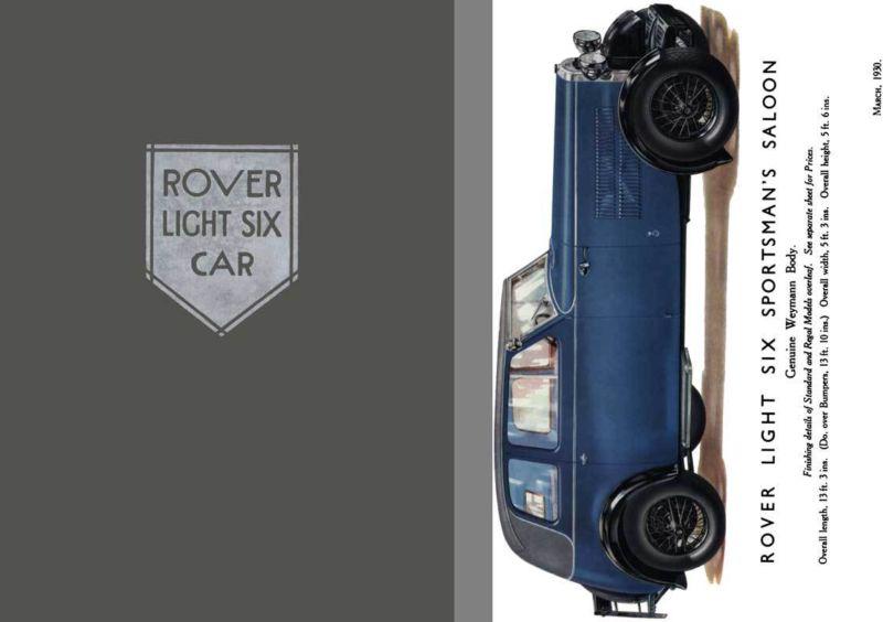 Rover 1930 - rover light six car