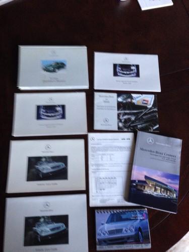 2000 mercedes benz e-class owners manual - 9 piece set