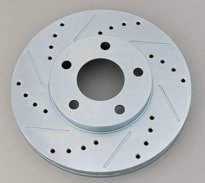 Power stop brake rotor cross-drilled/slotted driver side rear ea ar-8174xl