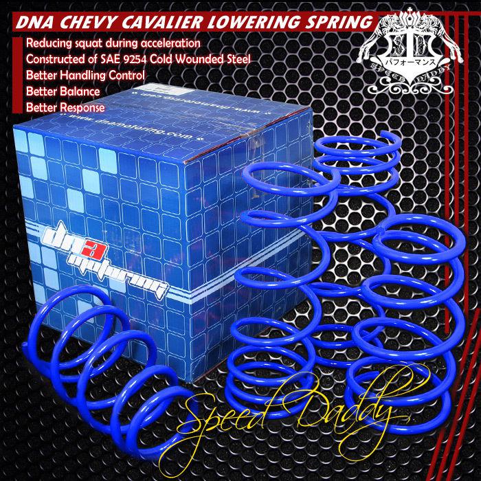 2" drop suspension lowering springs/spring 95-05 chevy cavalier/sunfire blue