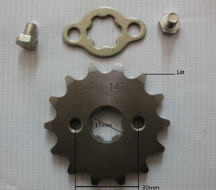 15 tooth 17mm engines sprocket for 420 chain motorcycle pit dirt bike atv parts