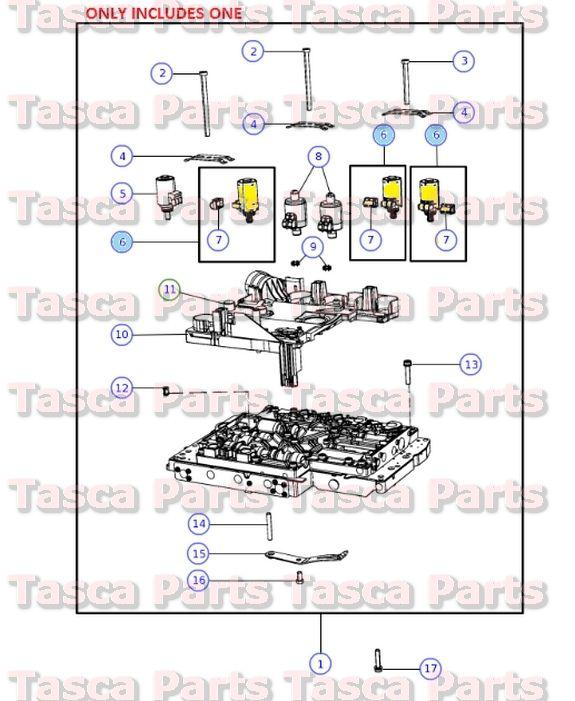 Oem transmission shift on/off solenoid 2008-2014 dodge chrysler jeep #5189057ab