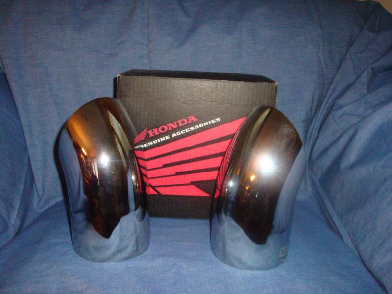 Honda goldwing genuine accessory chrome turndown exhaust tips 08f88-mca-100