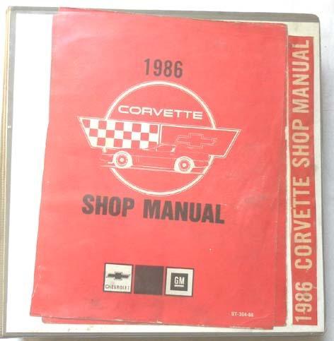 1986 chevrolet corvette service repair manual original gm 