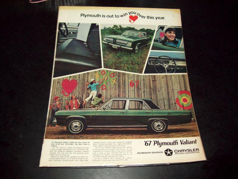 1967 plymouth valiant ad  