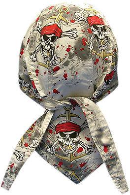 Danbanna deluxe: pirate's warning bandana du doo rag cap wrap motorcycle biker 