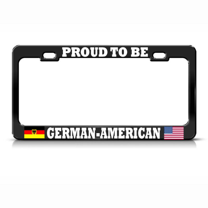 Proud german american flags license plate frame germany pride suv auto tag