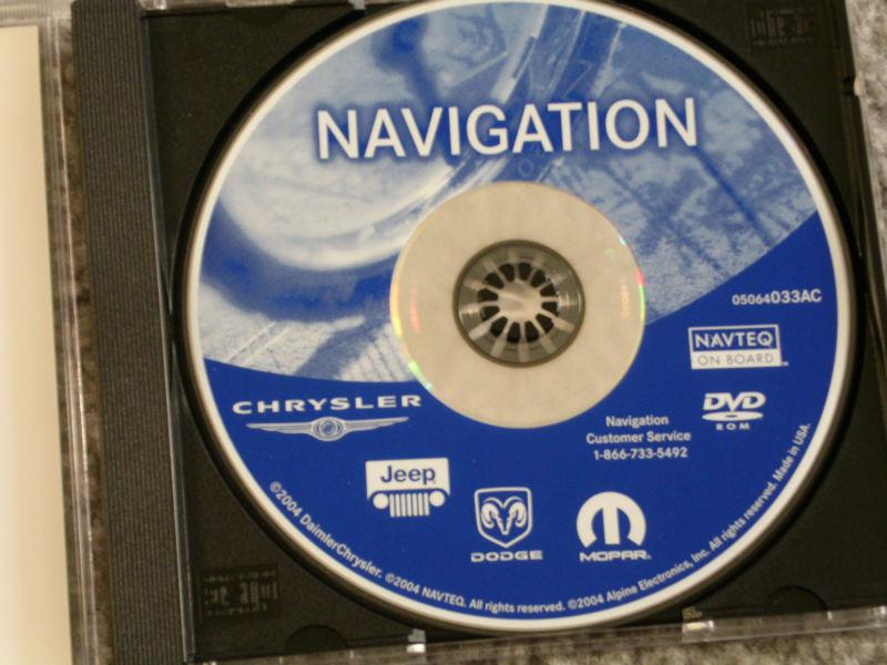 Oem chrysler dodge jeep mopar navigation  map disc dvd gps 05064-033ac