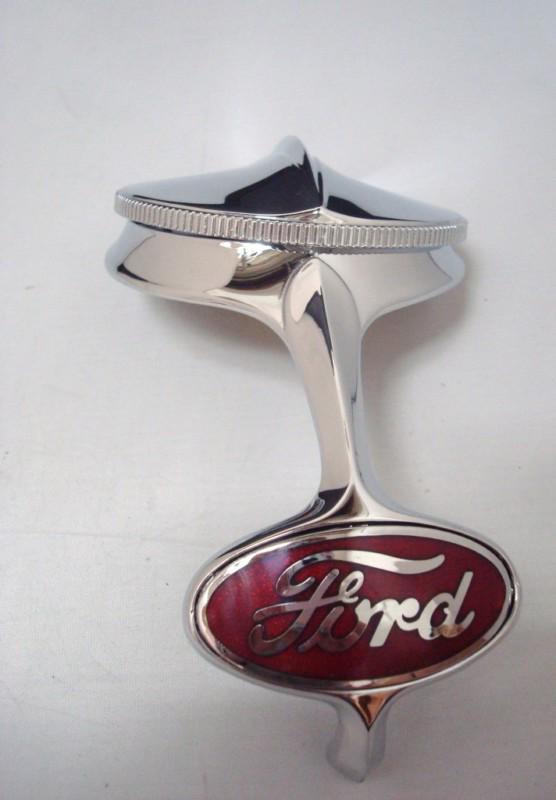 1932 ford car radiator shell  & cap + red emblem kit