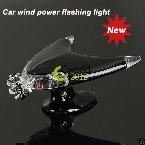 Auto car motorcycle wind powered led decorative honda flashing light lamp black