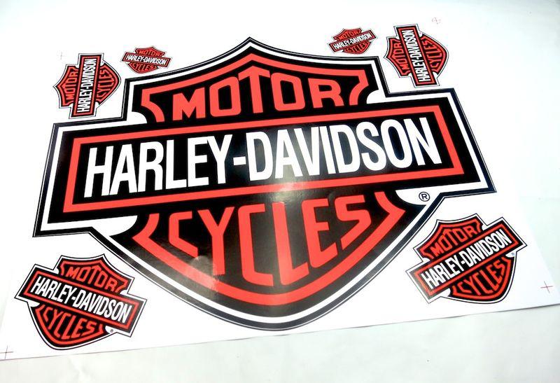 HARLEY DAVIDSON MOTORCYCLES STICKER (#7PCS) 14 X 10.5