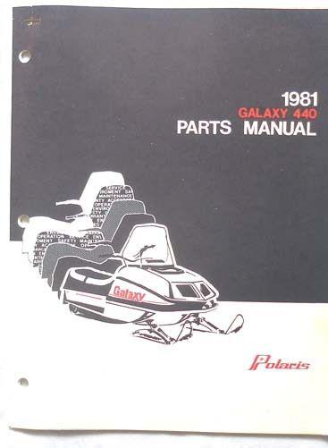 1981 polaris galaxy 440 snowmobile  parts catalog book original