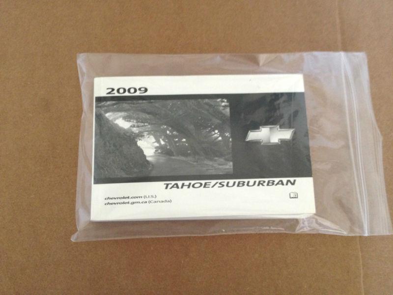 2009 chevrolet tahoe / suburban owners manual with on-star cd in great condition