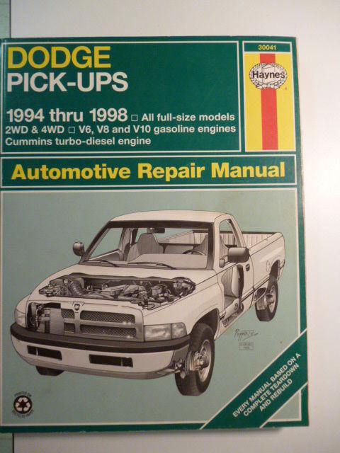 Dodge pickup service manual  1994-1998