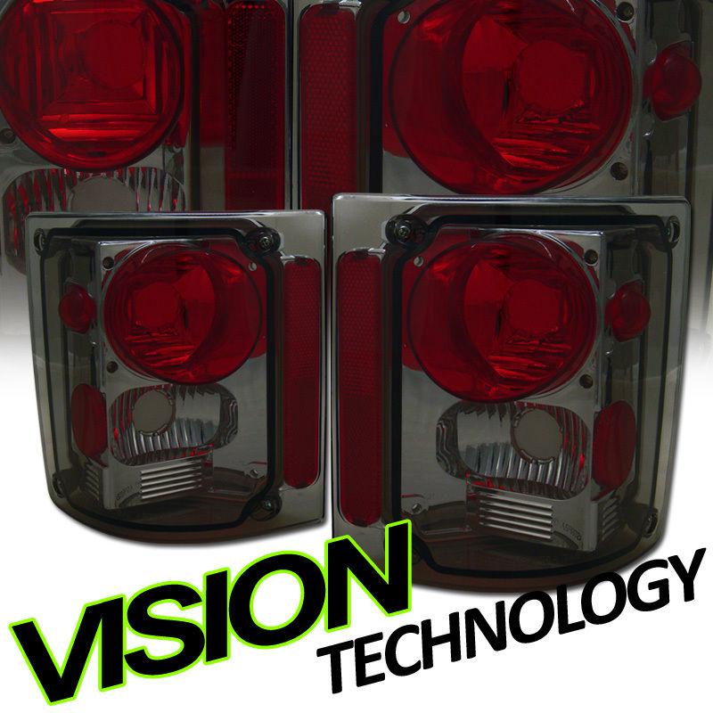 Chevy/gmc 73-86 c/k pickup 87-91 r/v truck smoked lens altezza tail lights lamps