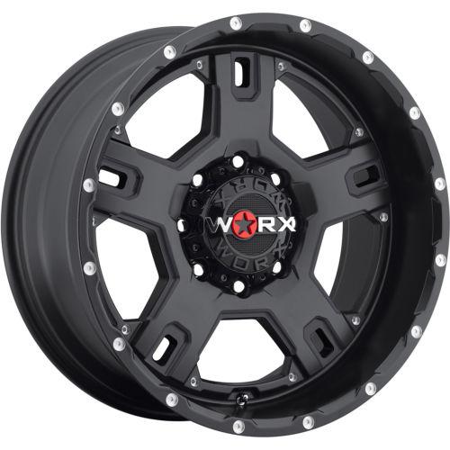 17x9 satin black worx havoc (802) wheels 8x170 +12 ford f-250 f350 excursion