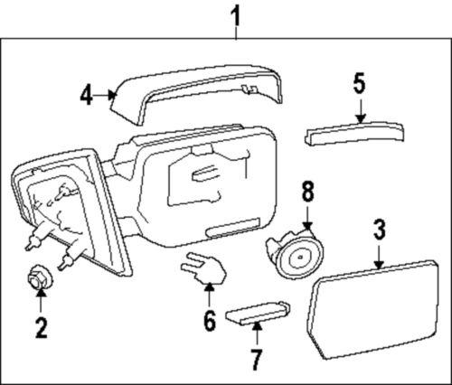 Ford oem bl3z17k707f outside mirrors-mirror glass