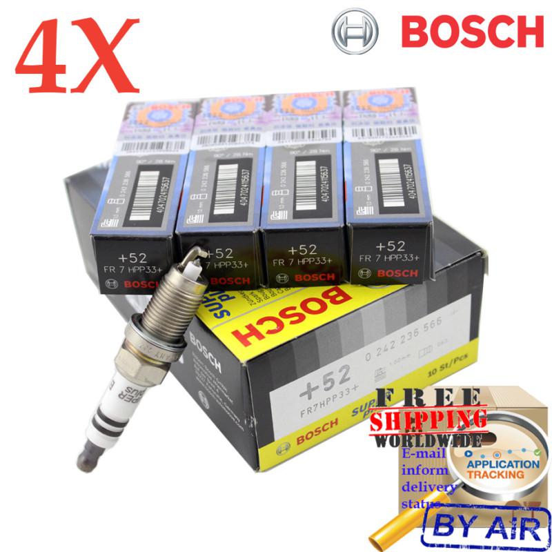 4x bosch zündkerze spark 0242236566 super plus fr7hpp33+ audi vw passat golf iv>