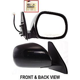 Power heated side view door mirror assembly passenger's right manual fold