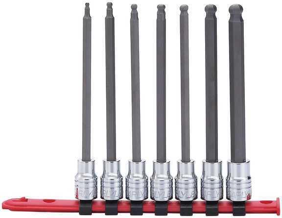 Carlyle hand tools cht bslb3807 - socket set, long ball hex sae