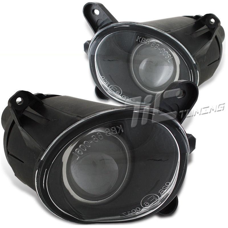 02-05 passat b5.5 4dr fog driving light lamp projector clear lens black housng