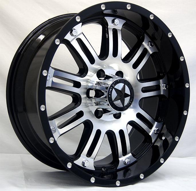 Lonestar ambush  mirror black wheels 20 inch hummer h3 20" rims 6x5.5 tahoe