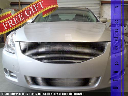 2010 - 2012 nissan altima upper replacement & bumper 2pc chrome billet grille 4d