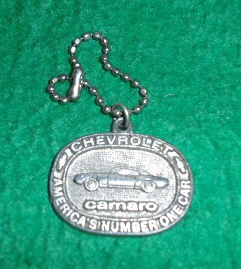 Vintage 1960's chevrolet camaro key chain / fob / americ'a number one car