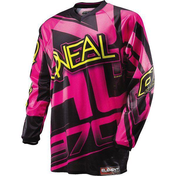 Black/pink xl o'neal racing element women's jersey 2014 model