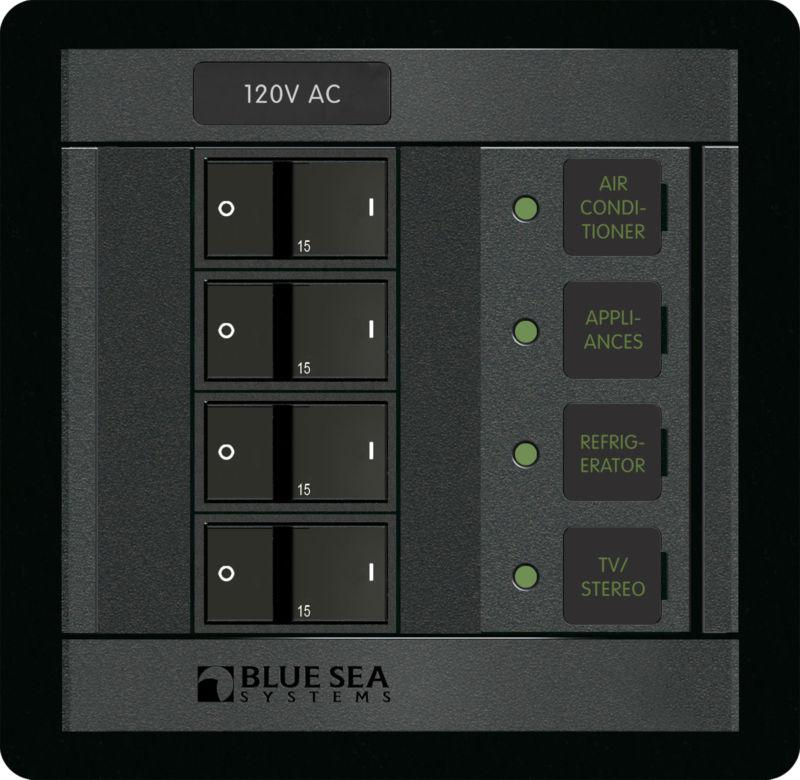 Blue seas systems 360 panel 120 volt ac 4 position 1210 new