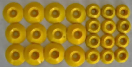  race kart washer plastic large-small yellow 24pcs.seats washer birel tony kart 