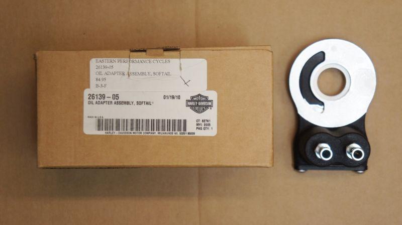 Harley davidson offset oil cooler adapter mount 26139-05 softail 