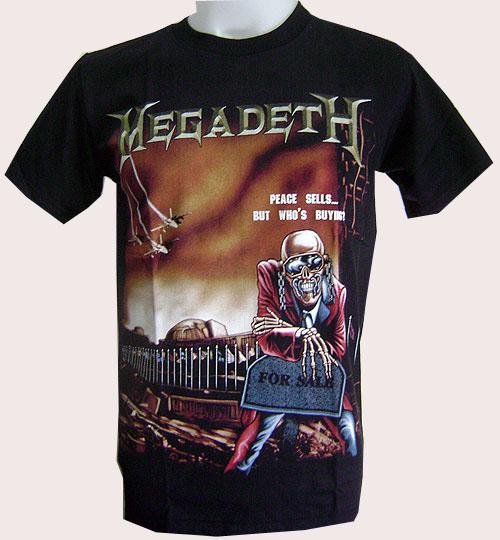 New rock band music megadeth skull heavy metal black t-shirt men sz s,m,l,xl,xxl