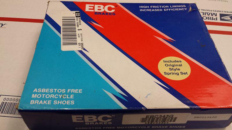 New ebc 343g grooved brake shoes fit several models shaodw magna foreman honda