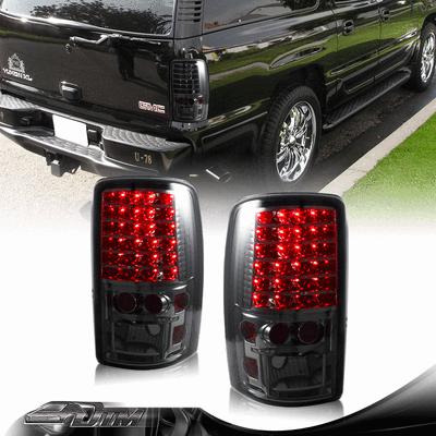 2000-2006 chevrolet tahoe led chrome housing smoked lens altezza tail light lamp