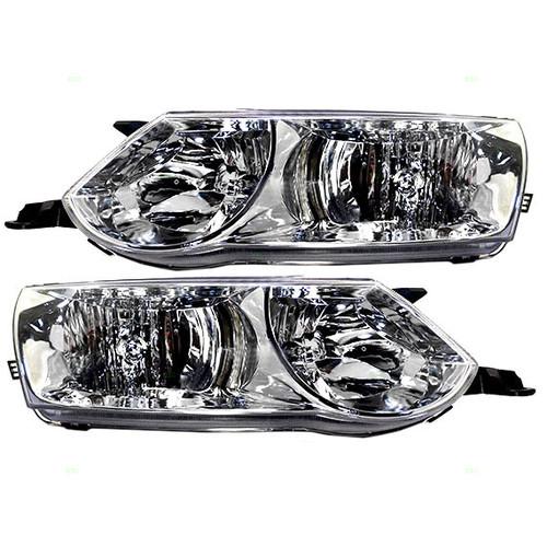 New pair set headlight headlamp housing assembly dot 02-03 toyota solara