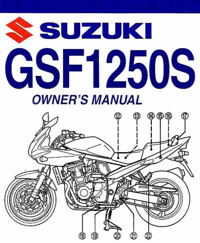 2008 suzuki gfs1250s bandit motorcycle owners manual -gfs 1250 s-suzuki-gfs1250