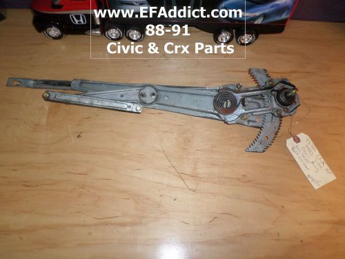 88-89 crx  window regulator passenger right side door regulator