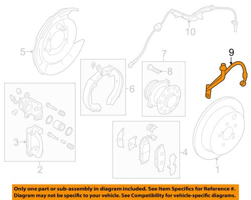 Subaru oem 13-14 xv crosstrek rear brake-flex hose 26591fj040