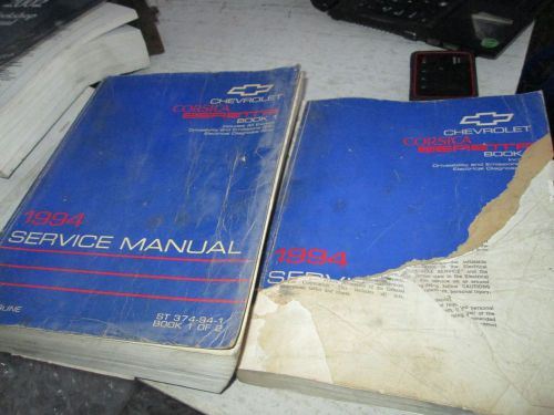 1994 94 chevrolet corsica beretta service shop repair book 1 &amp; 2 set oem manual