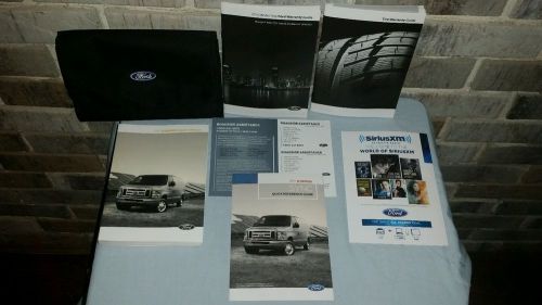 Super nice oem 2014 ford e series van owners manual book set  &amp; case with sync