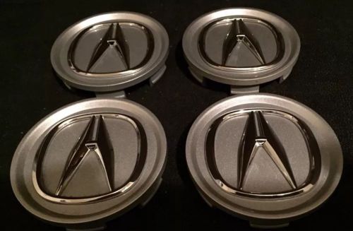 Acura rl cl tl rdx mdx tsx chrome center hub caps oem original 4 new side 69 mm