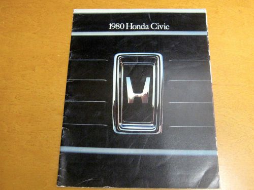 1980 honda civic  original car sales brochure /20-pages