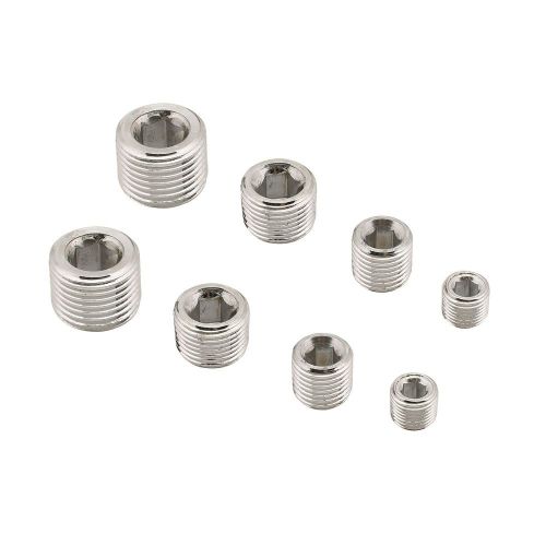 Mr. gasket 6352g chrome plated pipe plug set