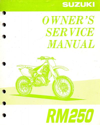 1998 suzuki rm250 motocross motorcycle owners service manual -rm 250-suzuki