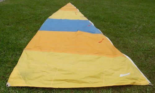 Hobie 16 jib sail    catamaran sailboat  luff = 184&#034; foot = 68&#034;  &#034;goldfinger&#034;